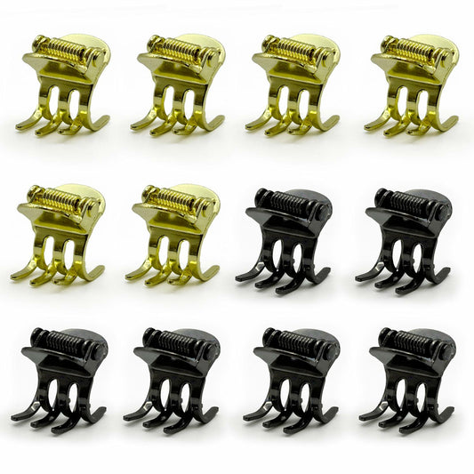 EleOnate Gold Bow Hair Claw Clip Medium Metal Pearls for Women