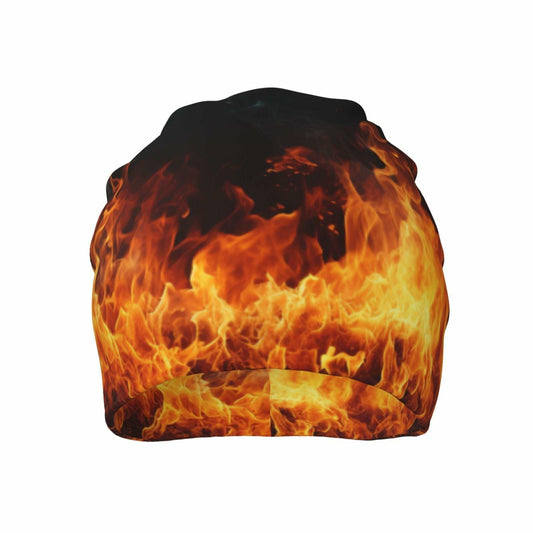 ZUHAOGO Red Flame Fire Skull Slouchy Winter Warm Knit Beanie Hat