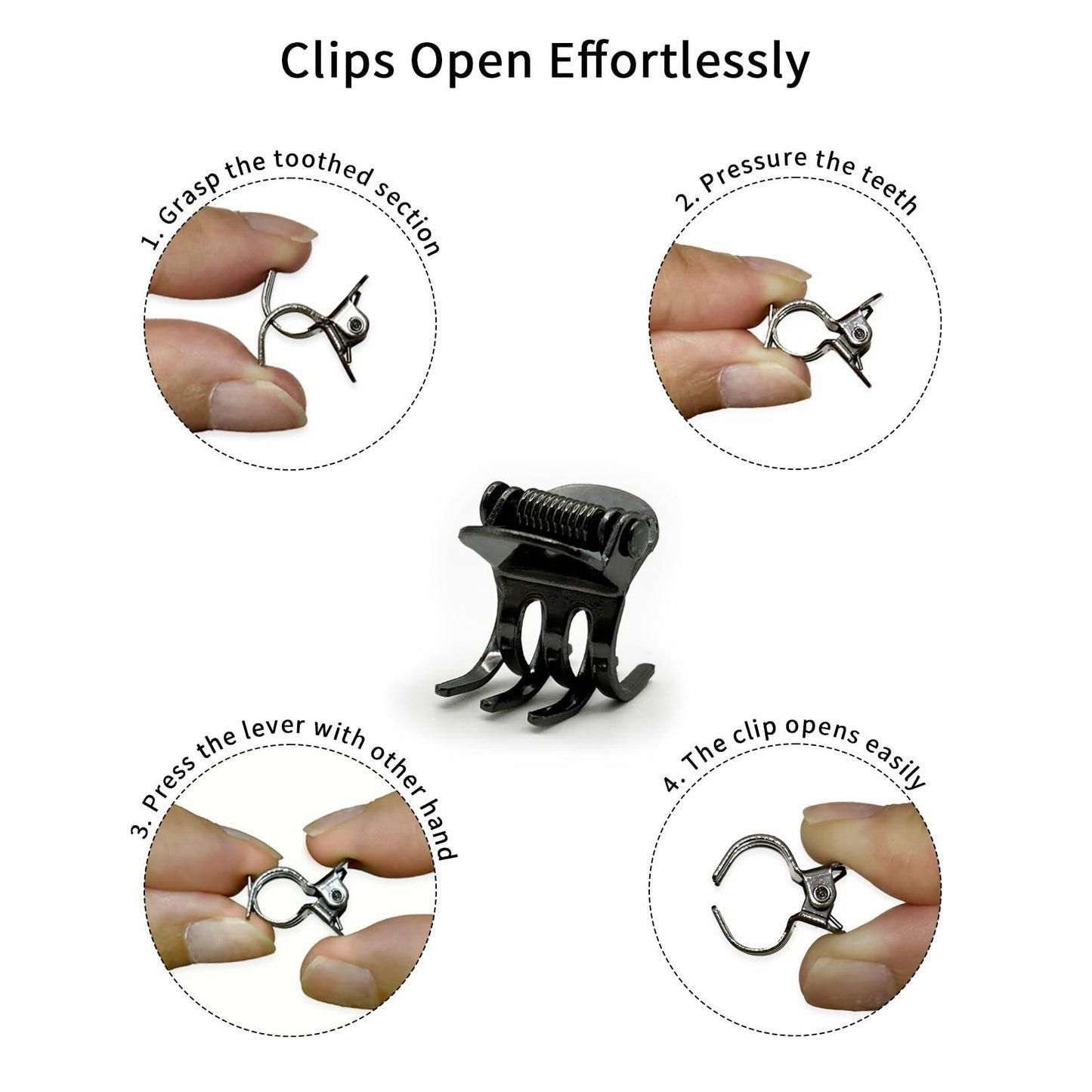 EleOnate Gold Bow Hair Claw Clip Medium Metal Pearls for Women