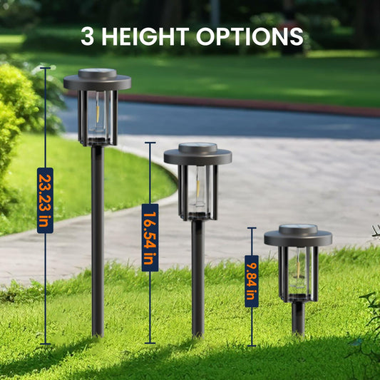 GIGALUMI Solar Outdoor Pathway Lights Waterproof Warm White 6 Pack