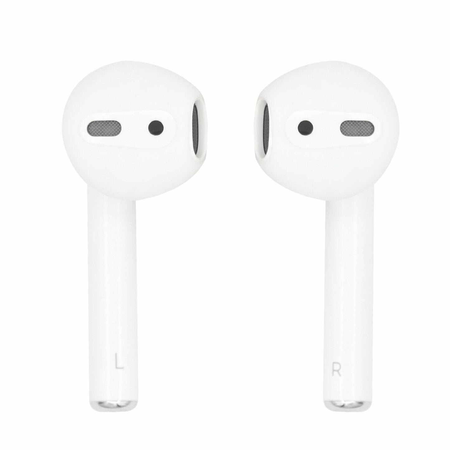 JNSA Ear Tips & Sports Hooks for AirPods Super Thin Charging-Friendly White
