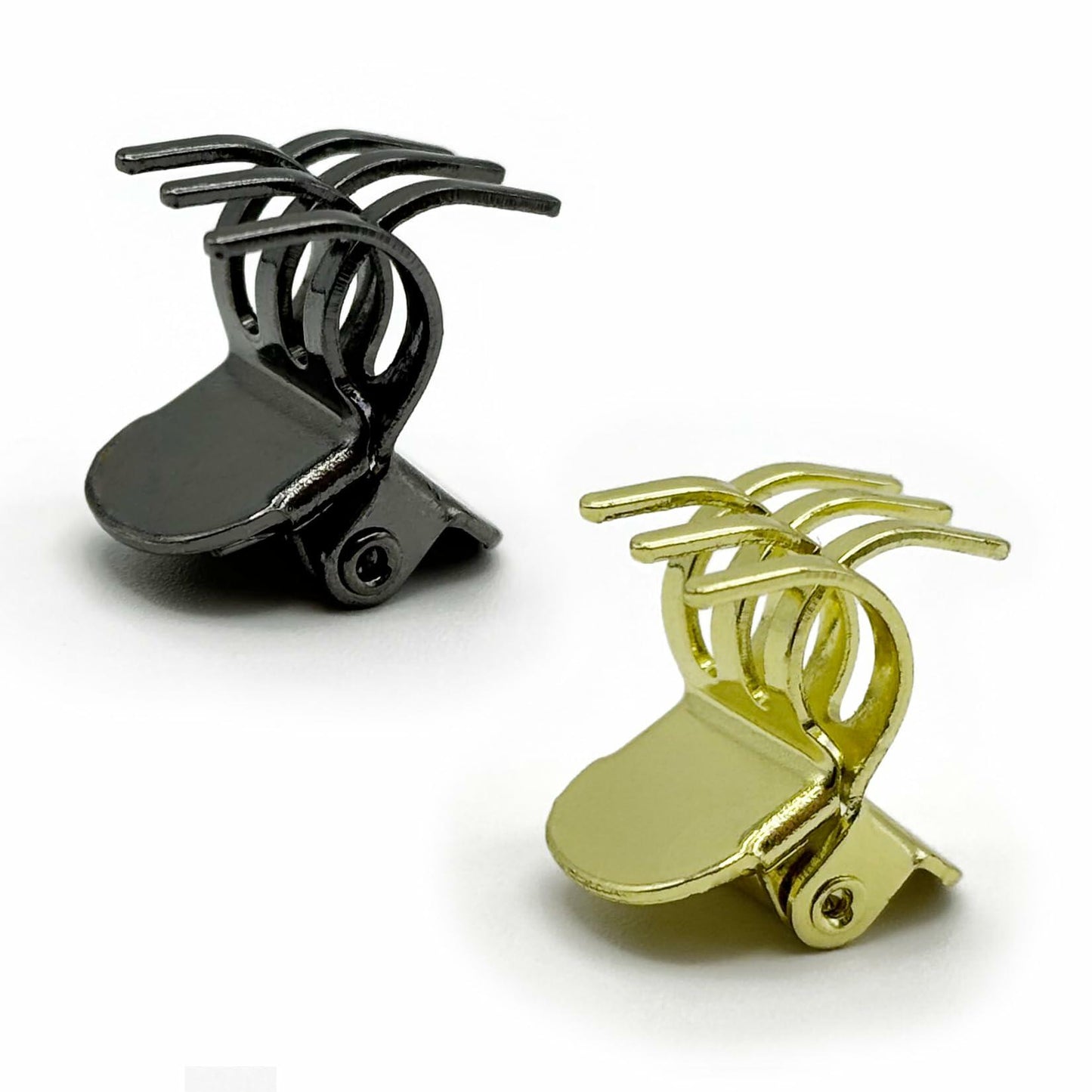 EleOnate Gold Bow Hair Claw Clip Medium Metal Pearls for Women