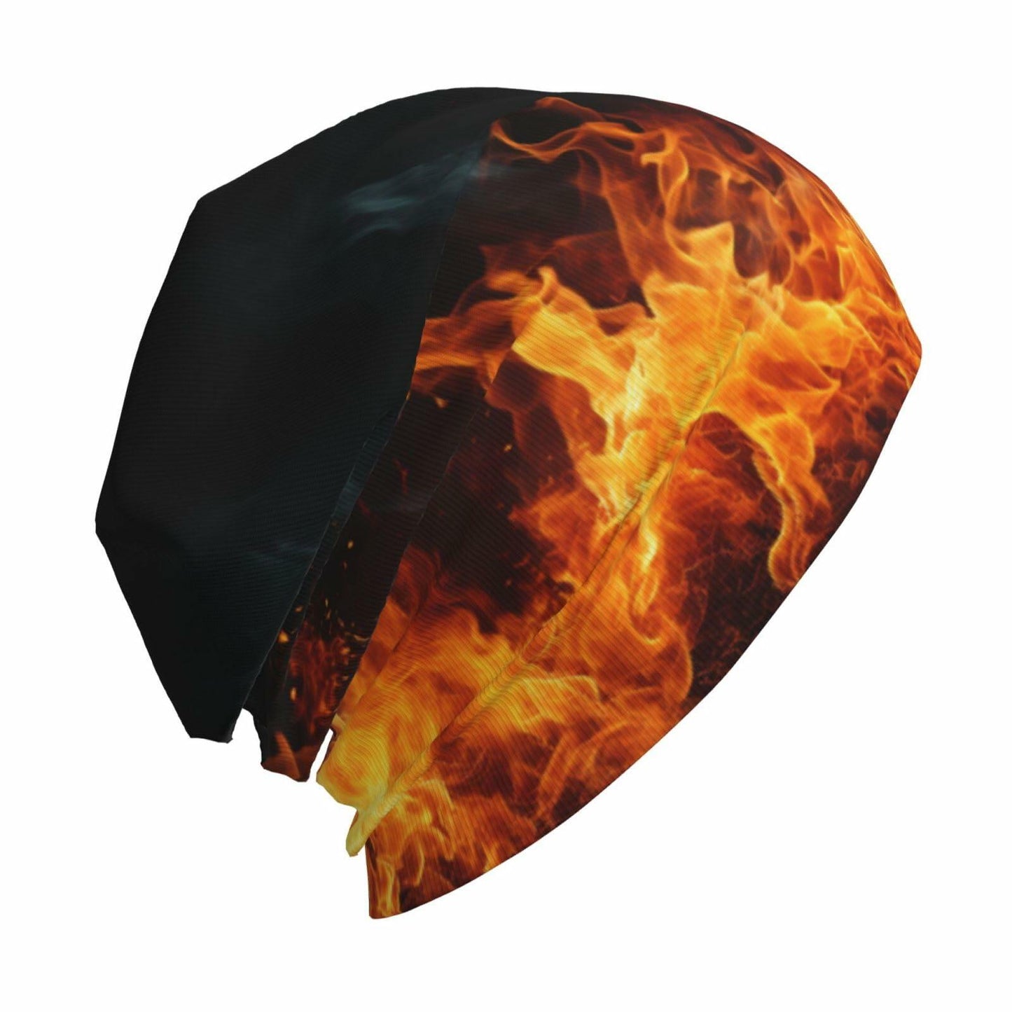 ZUHAOGO Red Flame Fire Skull Slouchy Winter Warm Knit Beanie Hat