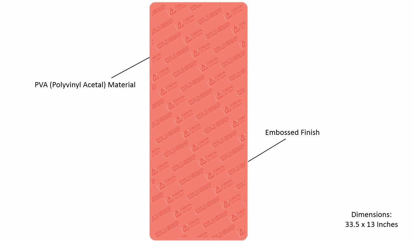 Cordova CT300 Coldsnap Cooling Towel Orange 33.5x13 Inches