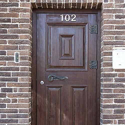 HopeWan 4" Bronze Metal Mailbox Number 2 Self Adhesive Pack of 2 Size 4In-No.2