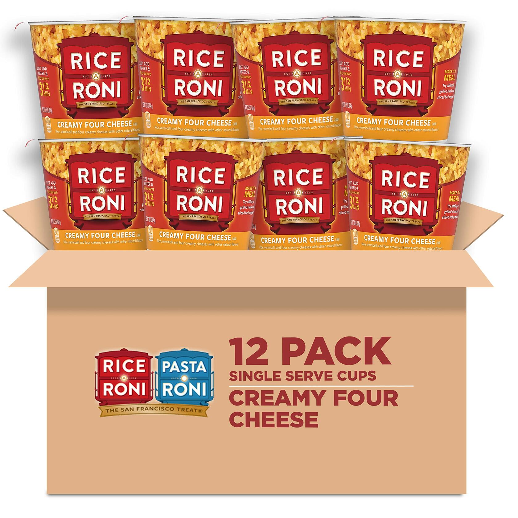 Rice-A-Roni Cups Individual Cup 2.25oz 12 Pack Microwave Ready