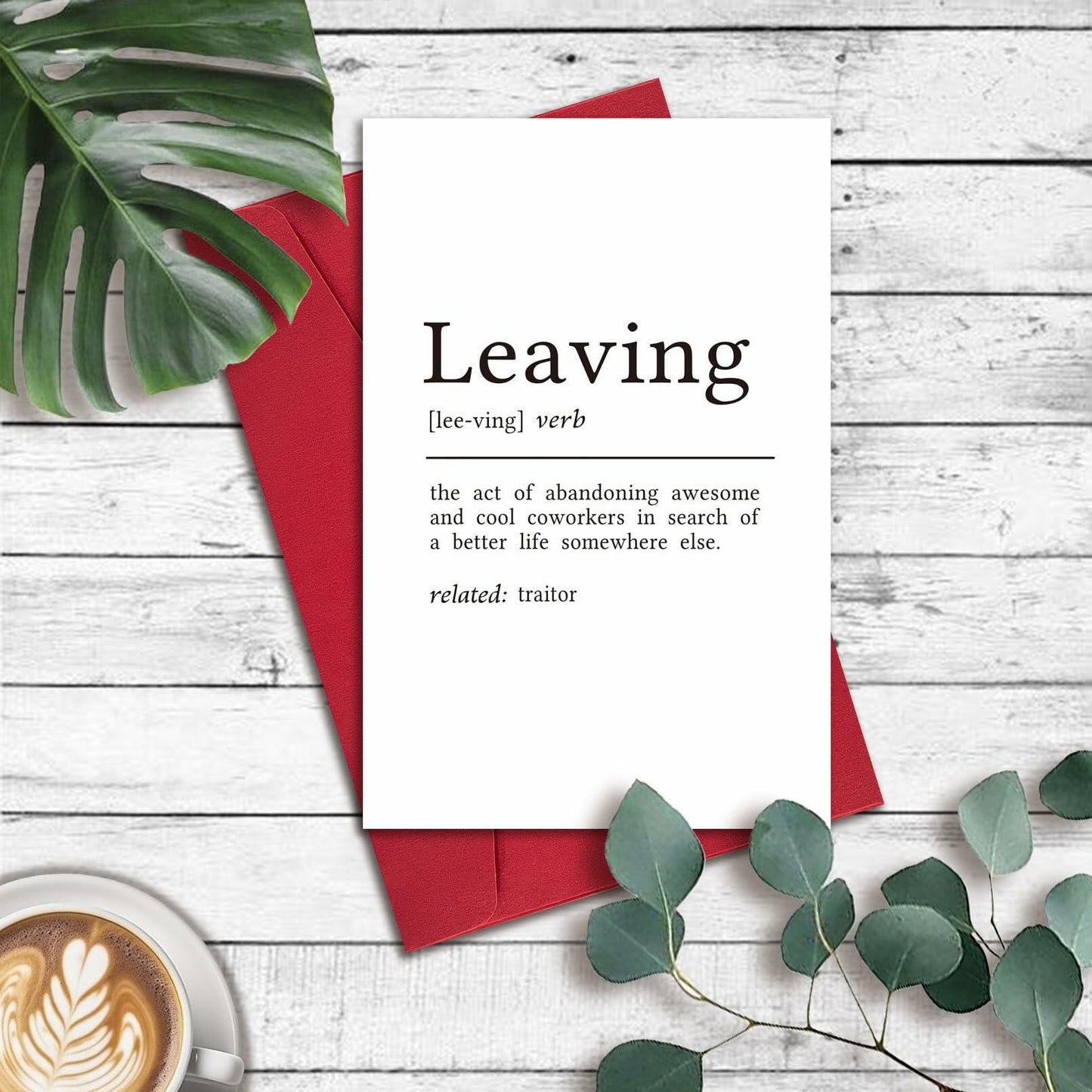 Funny Coworker Leaving Card Farewell Goodbye New Job Good Luck for Her Him