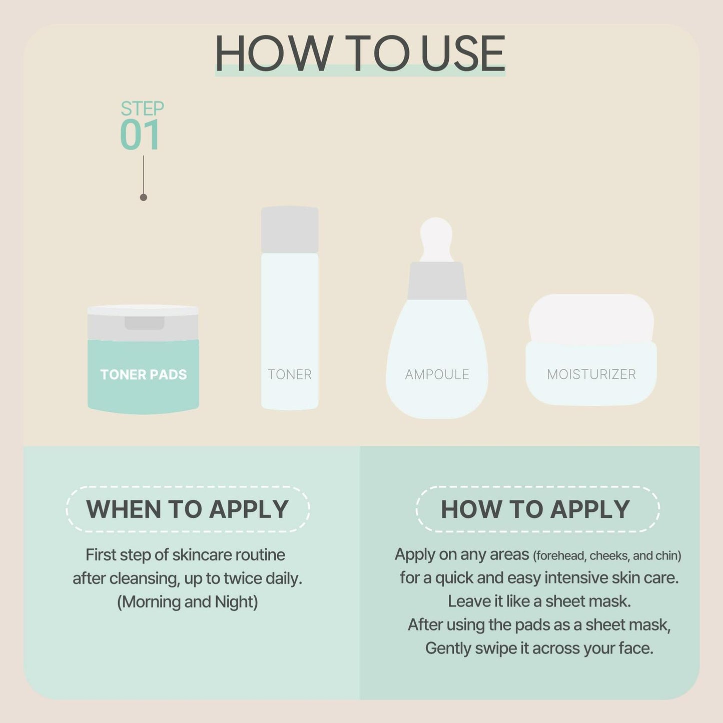 best by 02/2027 MIGUHARA Cica Bakuchiol Calming Pad Korean Skincare Toner Pad 70