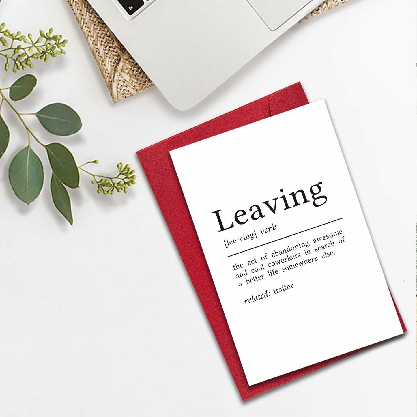 Funny Coworker Leaving Card Farewell Goodbye New Job Good Luck for Her Him