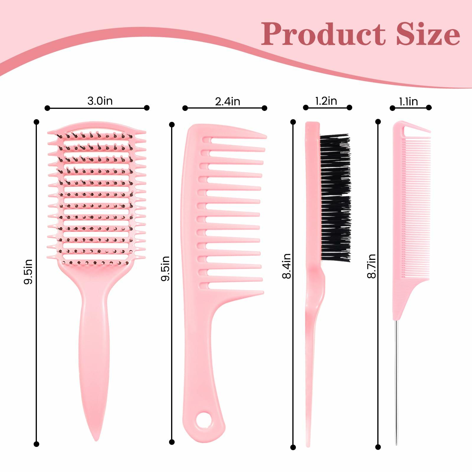 manrator Curl Defining Brush Vented Detangling Frizz Control Pink