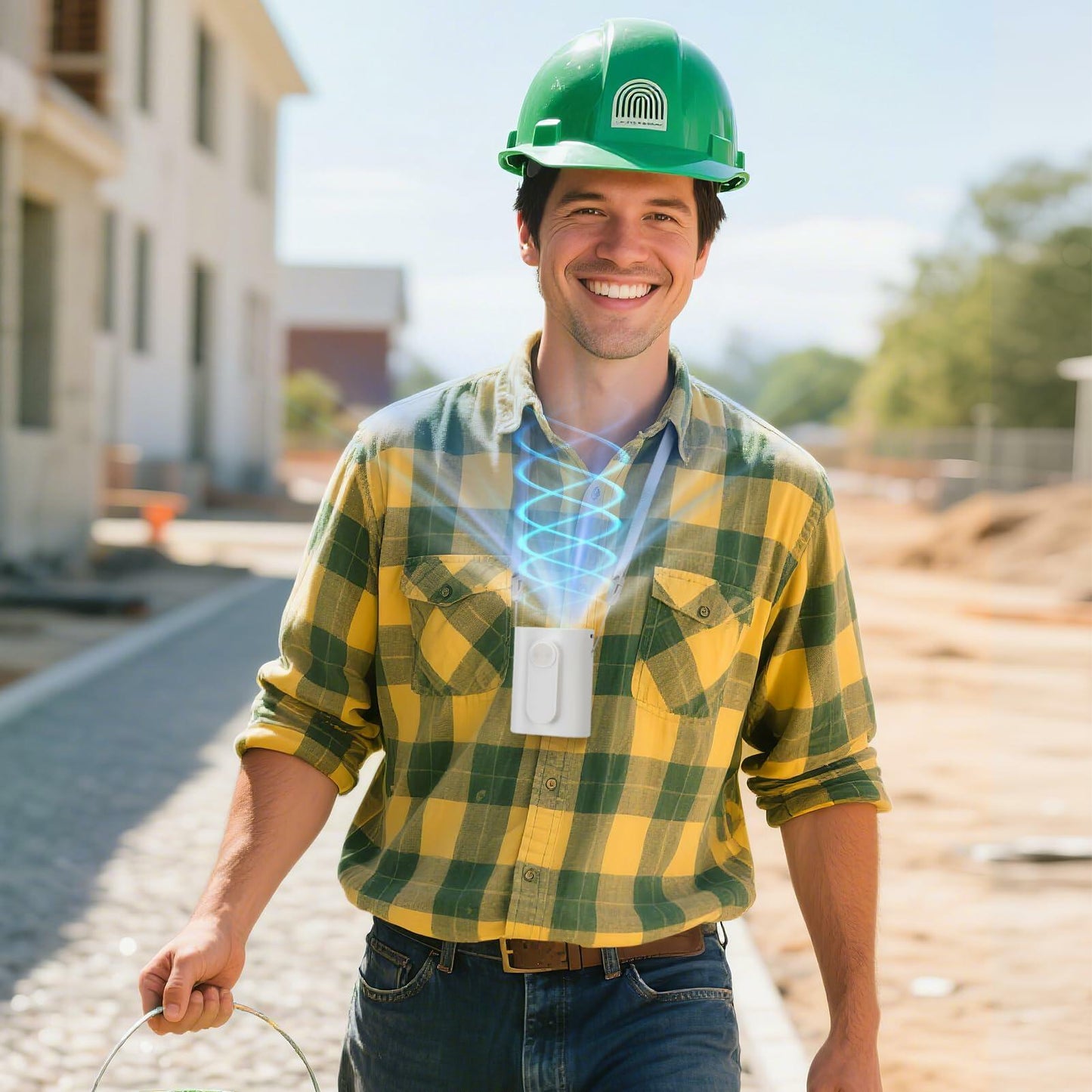 Beeplove Portable Clip On Waist Fan 5 Speeds 8300RPM USB Rechargeable White