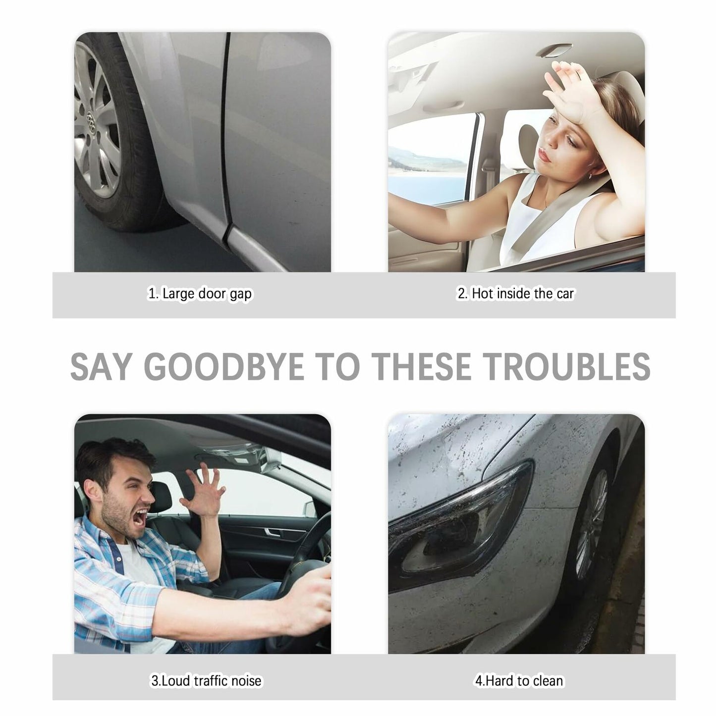 YGDMD 32.8Ft Upgrade Automotive Weather Stripping Thickened Rubber Self-Adhesive