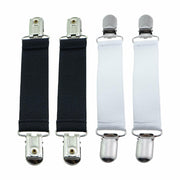 Guifeng 4PCS 150mm Stainless Steel Dress Clips Black White Elastic