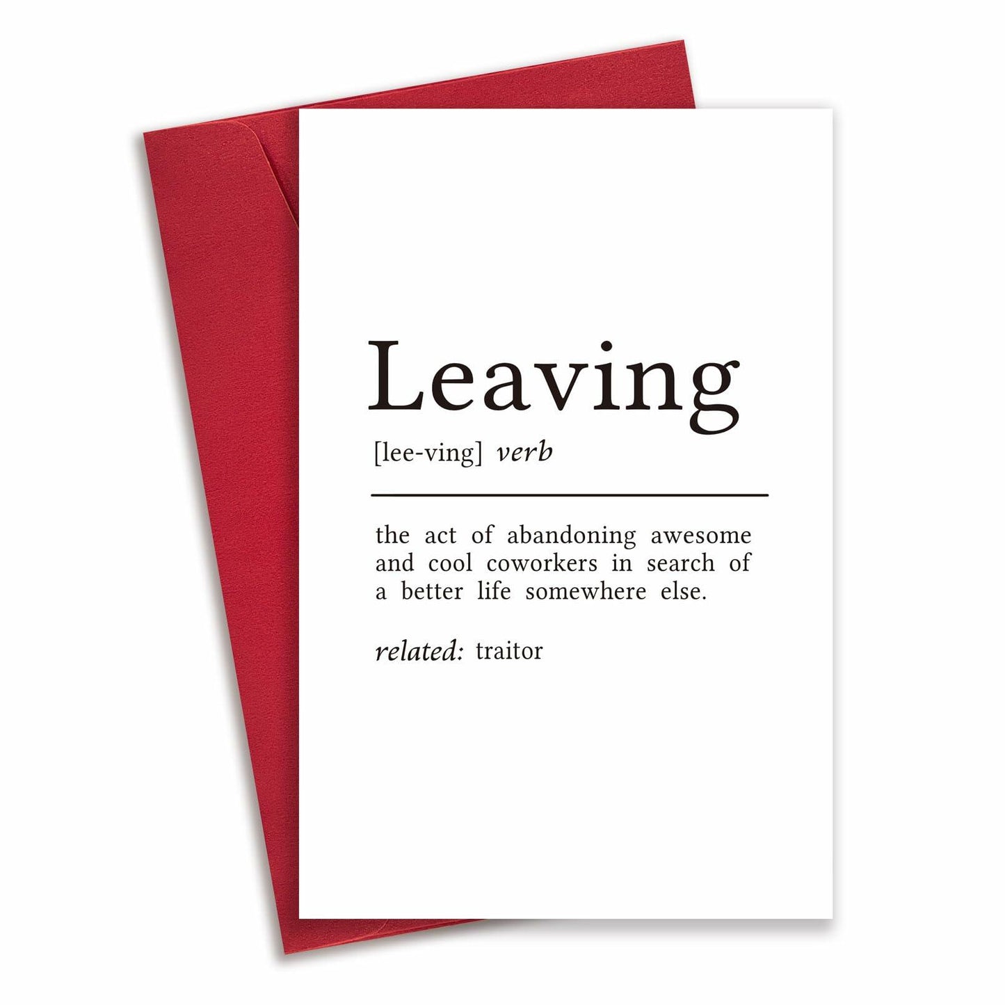 Funny Coworker Leaving Card Farewell Goodbye New Job Good Luck for Her Him