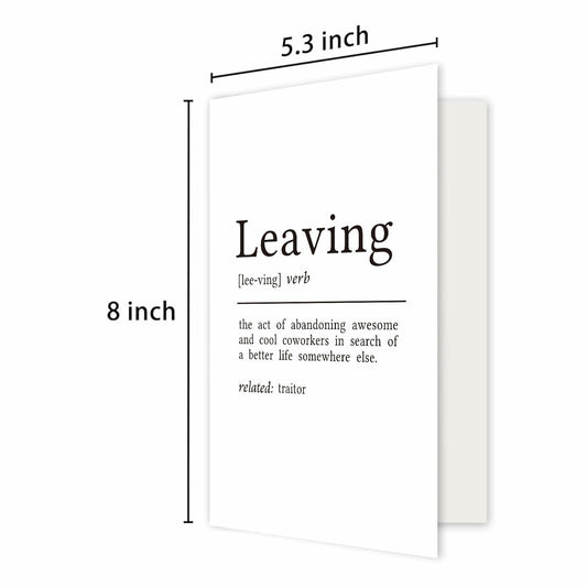 Funny Coworker Leaving Card Farewell Goodbye New Job Good Luck for Her Him