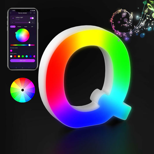 nencoo LED Marquee Letter Lights App Control Music Sync Color Changing W Size W