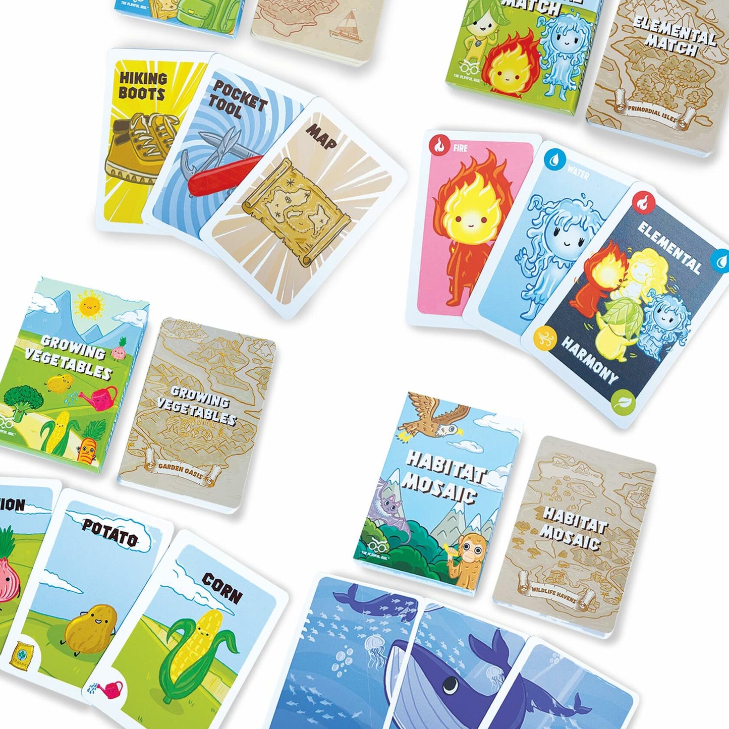 The Playful Owl Fun Card & Memory Games for Kids 2-8 Travel Size Adventure