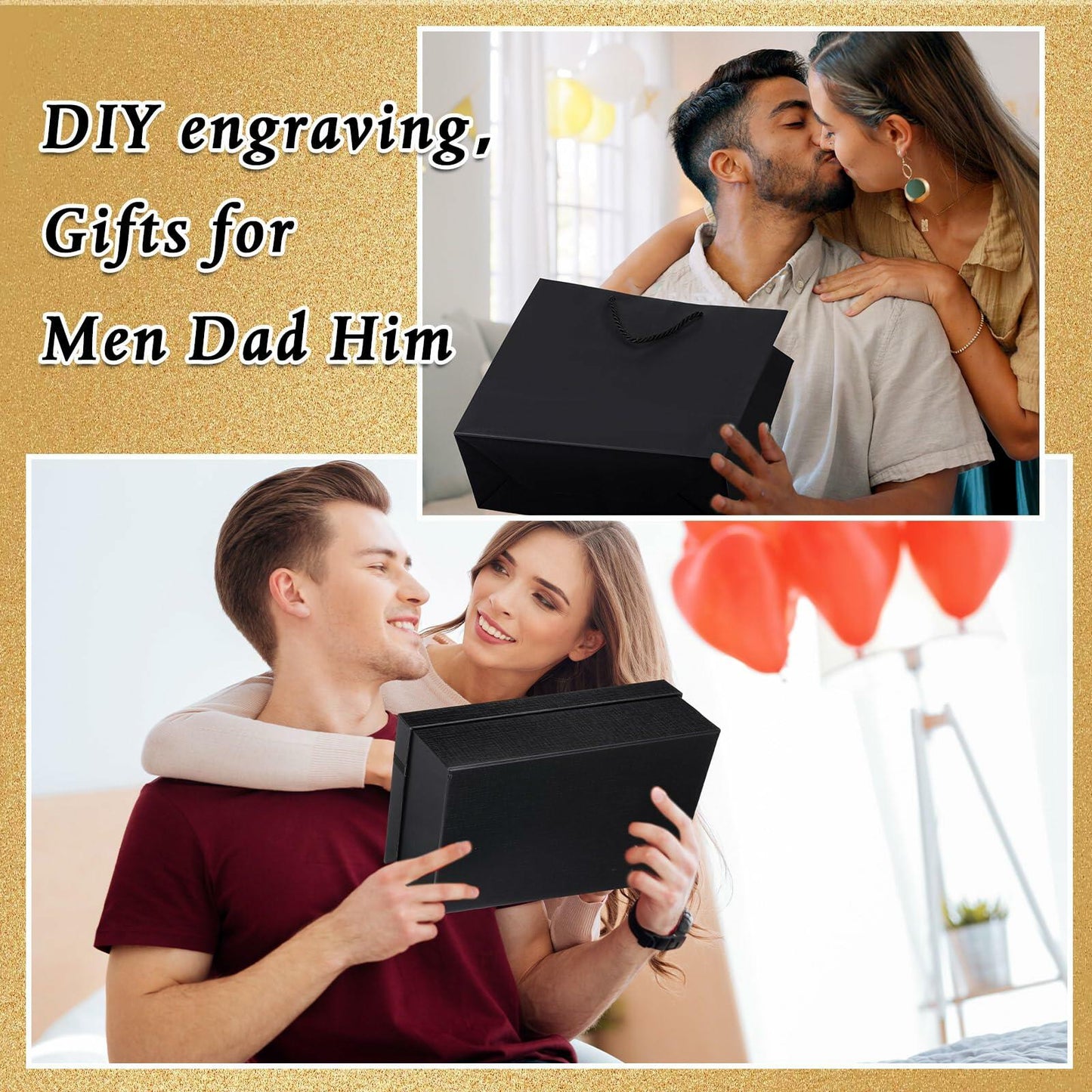 Mimorou 13 Pc Birthday Gift Set Men Stainless Steel Tumbler 12oz Black