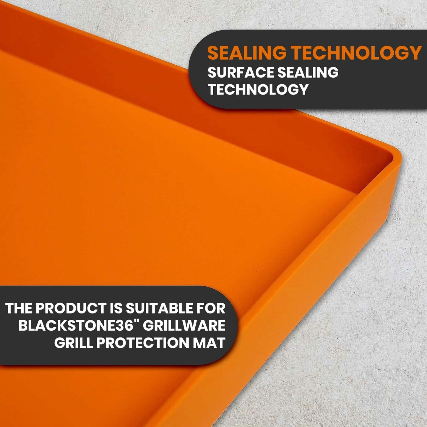 Generic Silicone Griddle Mat Heavy Duty 36 Inch Orange Large Size