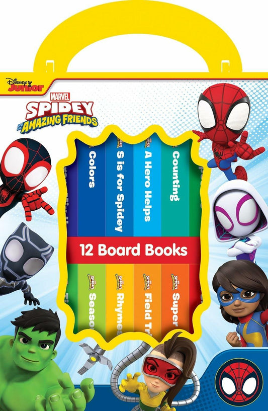 Marvel Spidey My First Library 12 Board Book Set PI Kids Alphabet Numbers