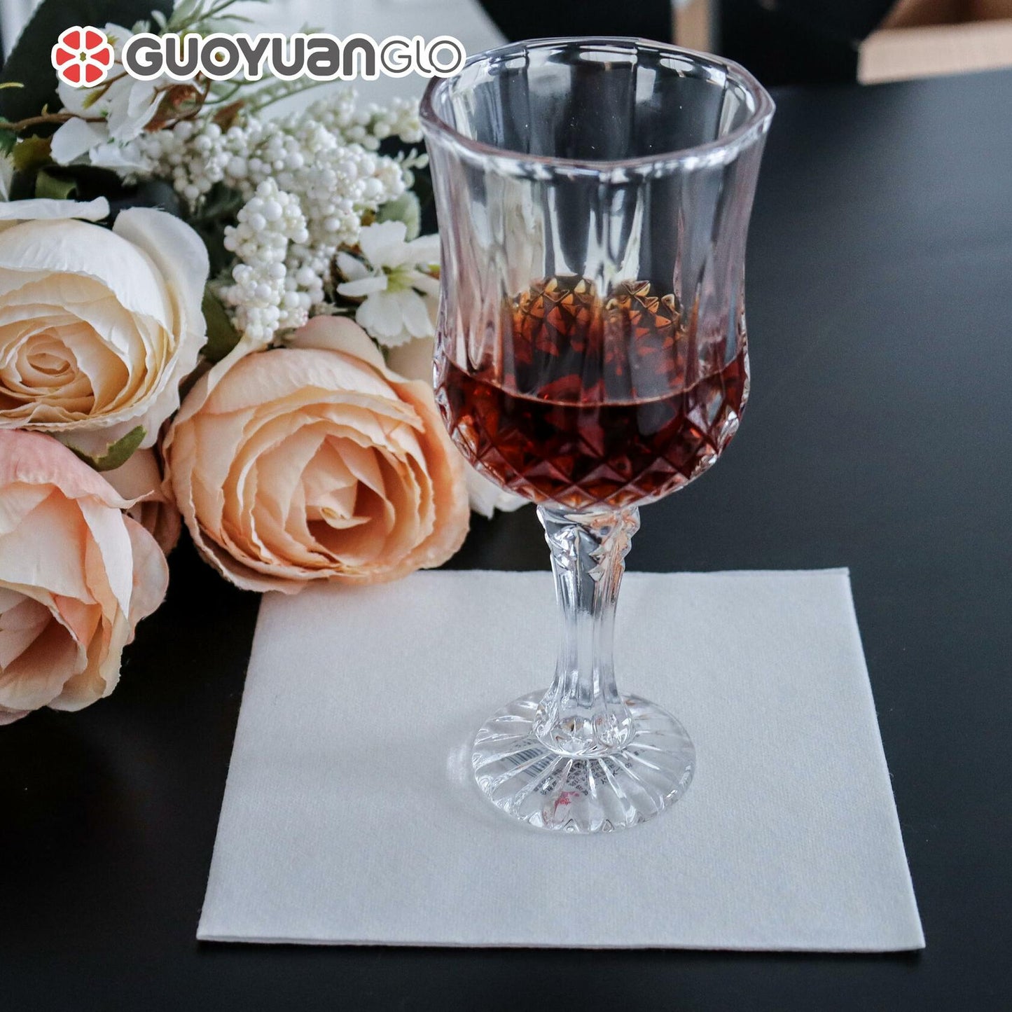 GUOYUANGLO Disposable Linen Feel Lunch Napkins White 11.8x11.8 200 Pack