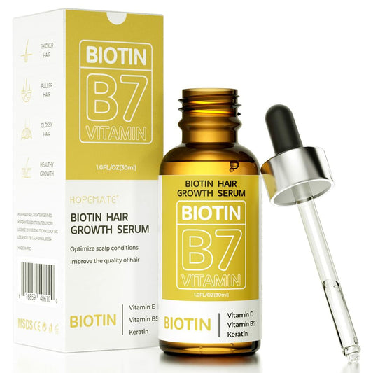 BEST BY 03/12/2027 HOPEMATE Biotin Hair Growth Serum 3.21oz Natural Ingredients