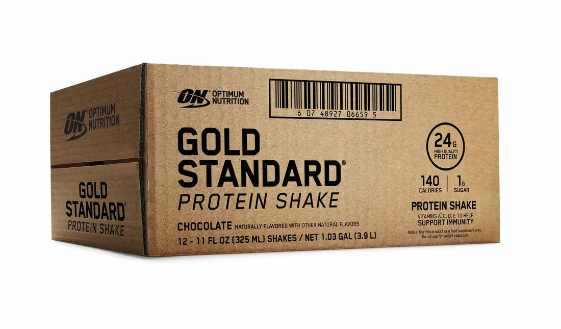 BEST BY NOV/09/25 Optimum Nutrition Gold Standard Protein Shake 24g Chocolate