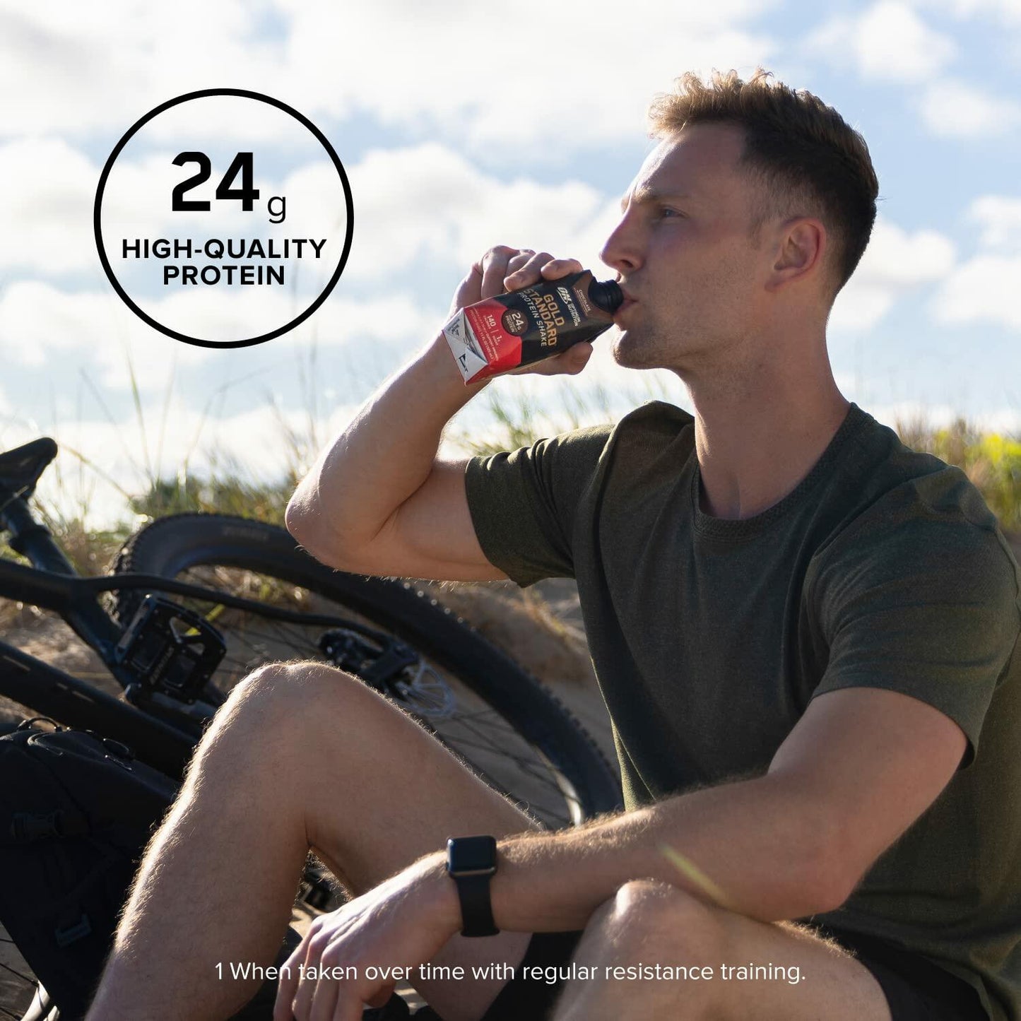 BEST BY NOV/09/25 Optimum Nutrition Gold Standard Protein Shake 24g Chocolate