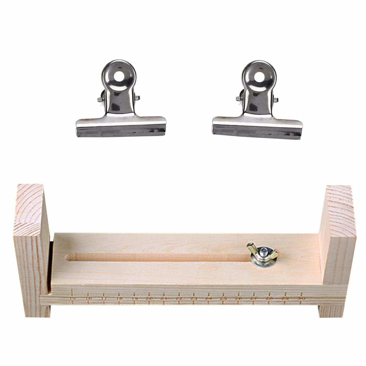 EVKILKJS Wood Bracelet Jig U Shape Clear Scale DIY Maker Rack with 2 Clamps