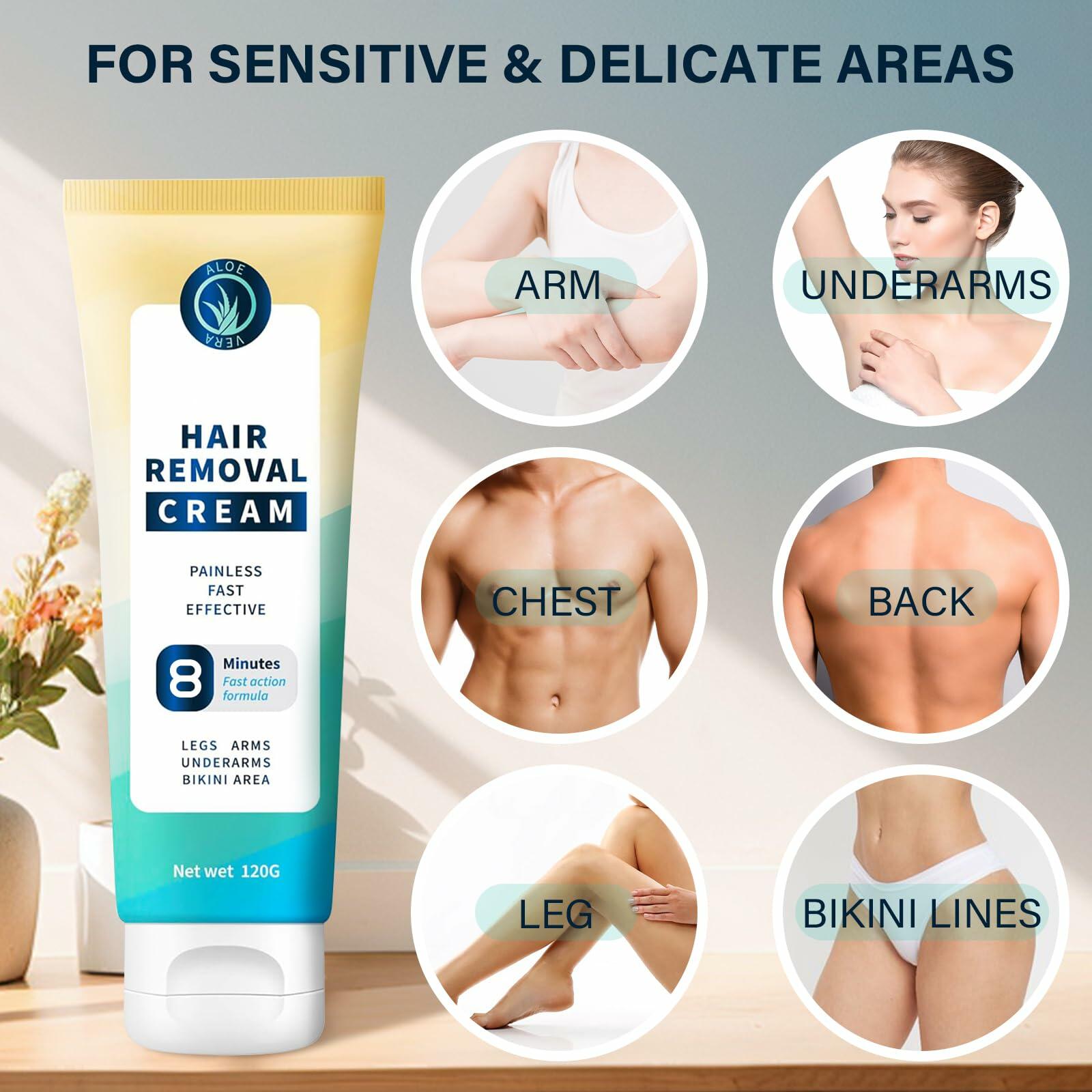 DENZELGARY Facial Depilatory Cream Hair Removal Painless Pubic Travel