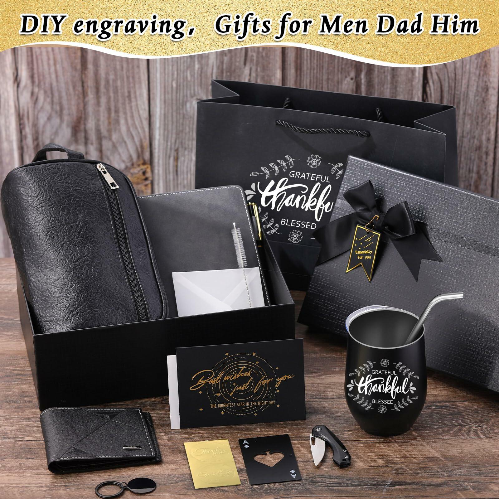 Mimorou 13 Pc Birthday Gift Set Men Stainless Steel Tumbler 12oz Black