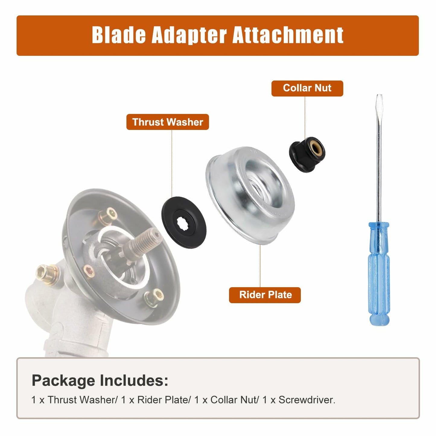 Jaruika Blade Adapter Replacement for Stihl String Trimmers Brush Cutter Silver