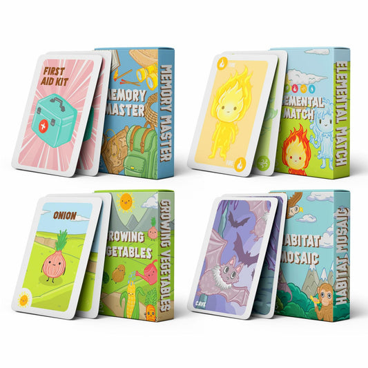 The Playful Owl Fun Card & Memory Games for Kids 2-8 Travel Size Adventure