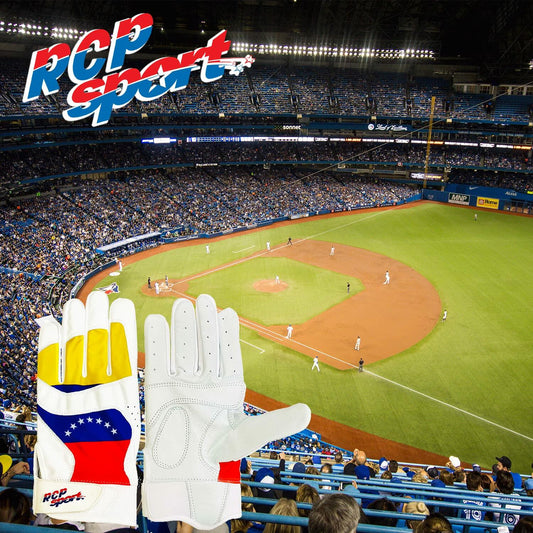 RCP Baseball Softball Batting Gloves Rip Tear Resist White Size L