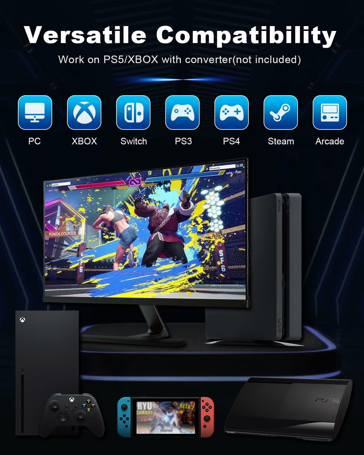 SIXSIR Haute42 R16 Retro Arcade Controller 16 Keys RGB White PC/Switch/PS