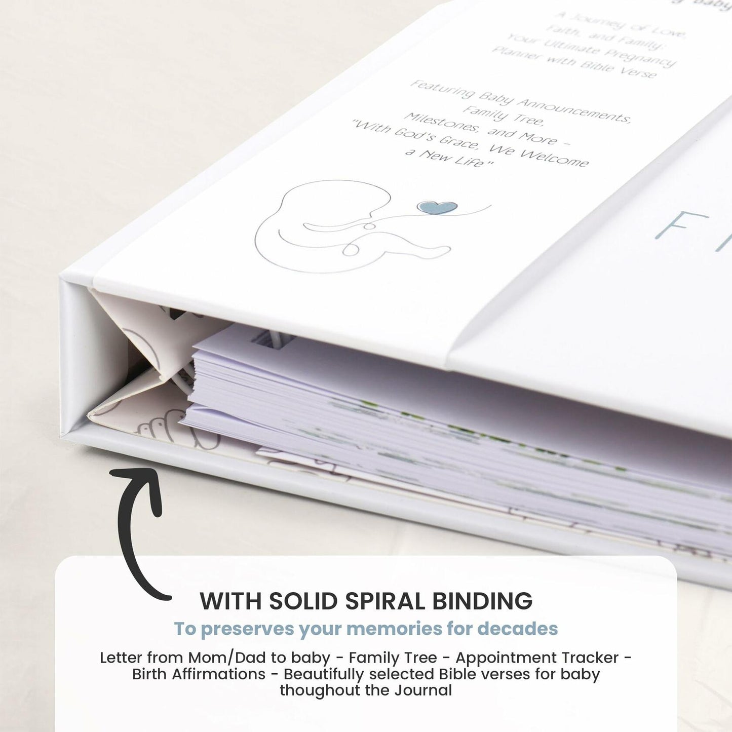 Kiki and Laly Pregnancy Must Haves Journal & Baby Milestone Cards White Set