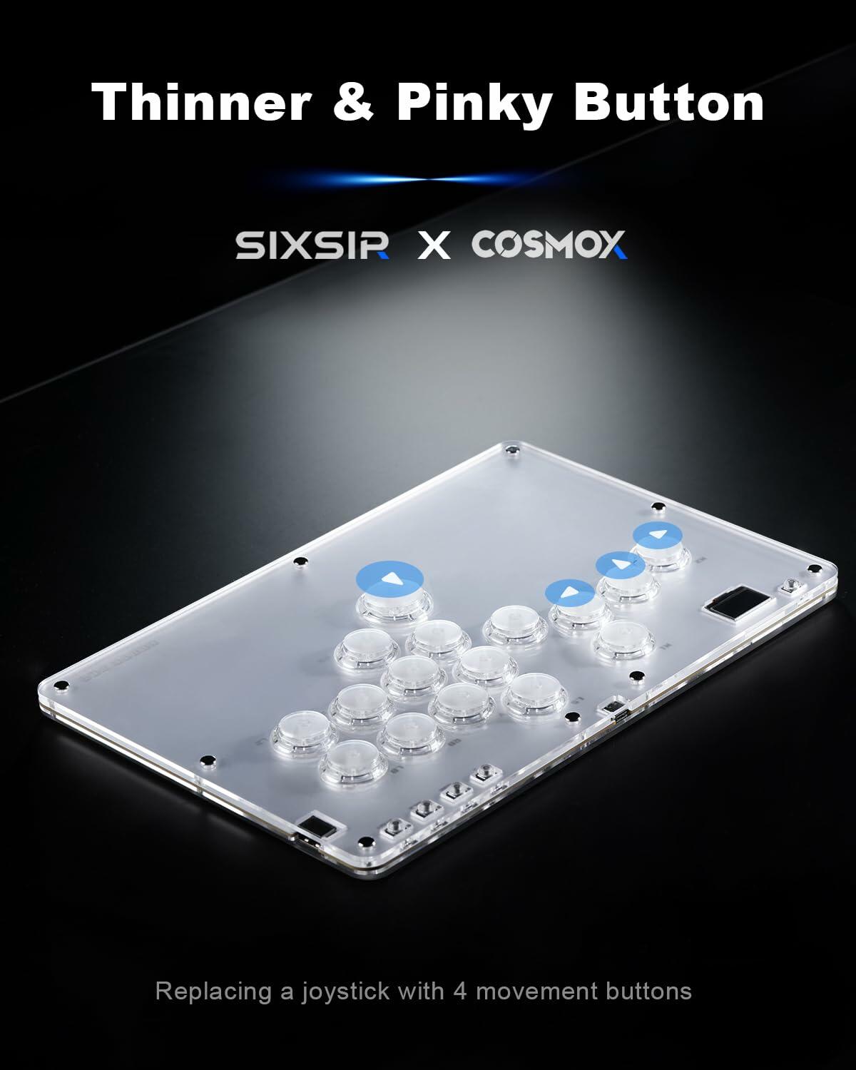 SIXSIR Haute42 R16 Retro Arcade Controller 16 Keys RGB White PC/Switch/PS