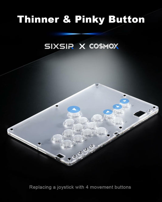 SIXSIR Haute42 R16 Retro Arcade Controller 16 Keys RGB White PC/Switch/PS