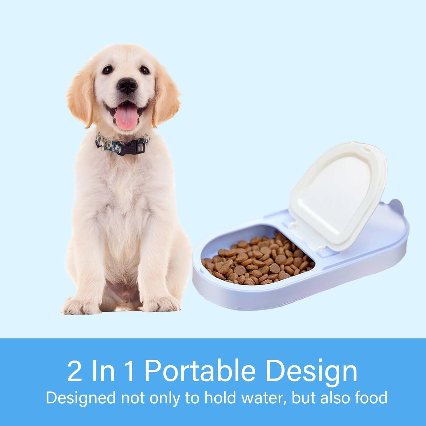 Maatouna Dog Water Bottle Foldable Leak-Proof Portable Outdoor Yellow