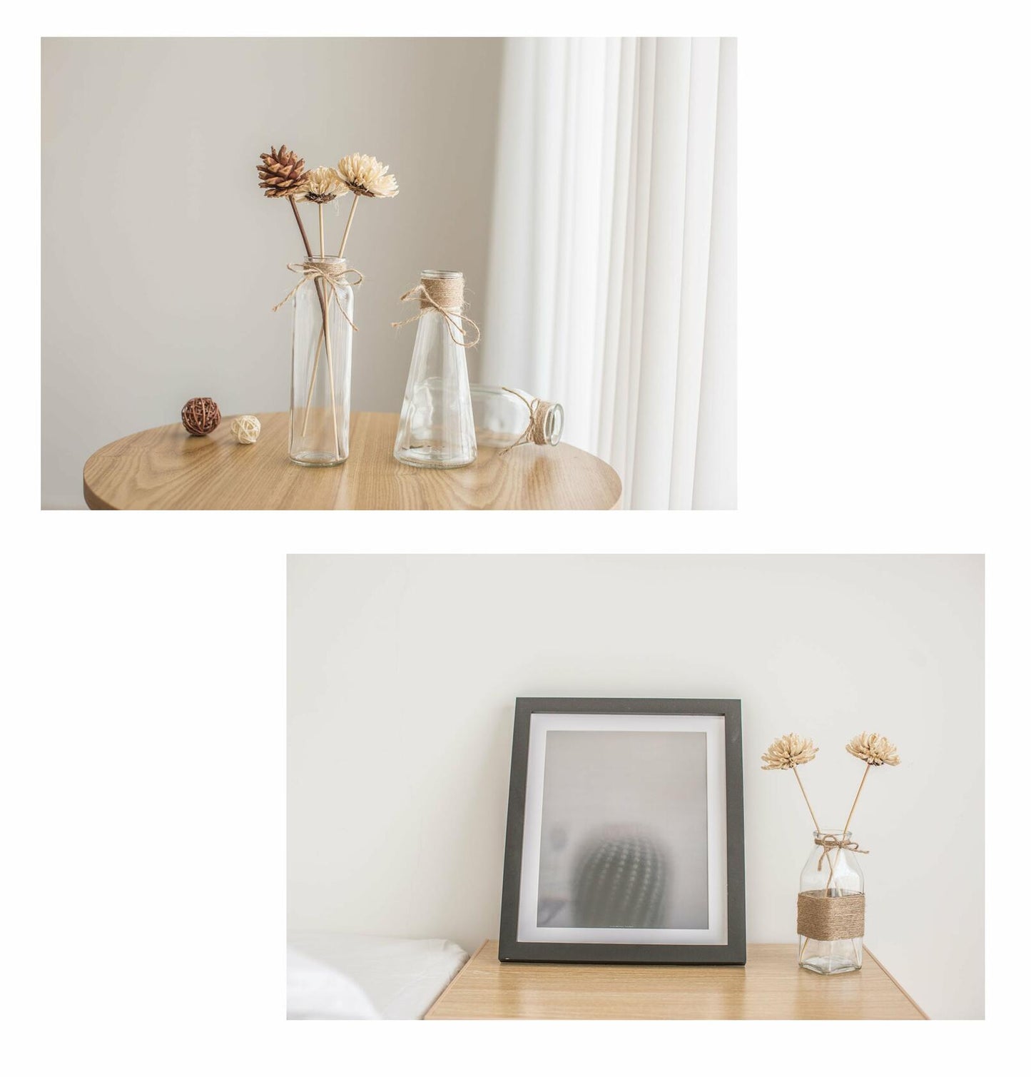 Opps Glass Vases Set of 6 Unique Shapes Creative Rope Design Clear