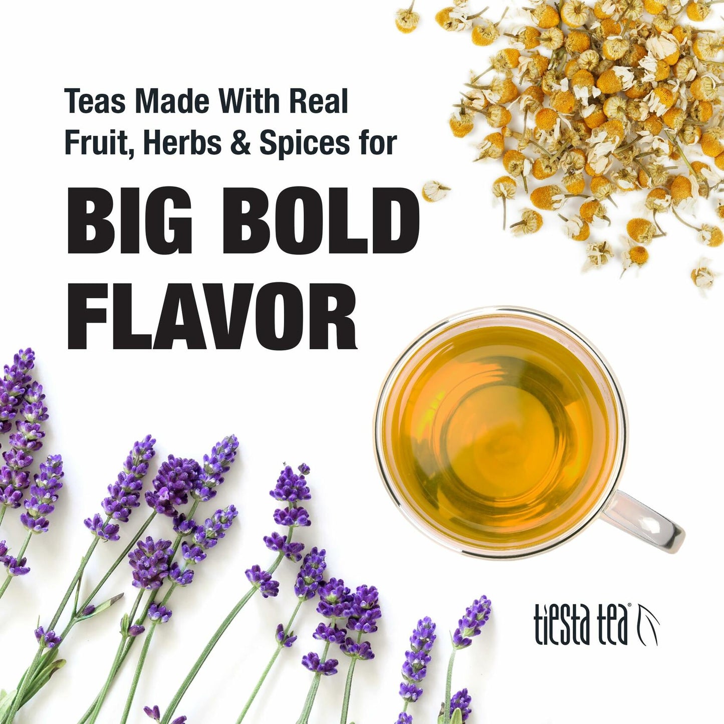 Tiesta Tea Lavender Chamomile Herbal Tea Loose Leaf Caffeine-Free 2oz Tin