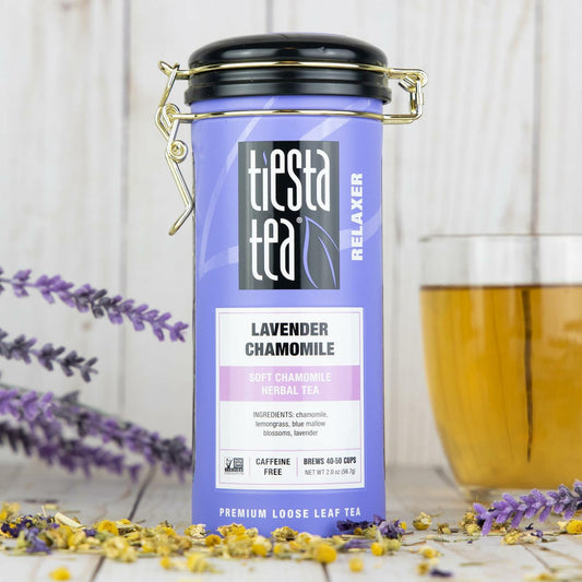 Tiesta Tea Lavender Chamomile Herbal Tea Loose Leaf Caffeine-Free 2oz Tin