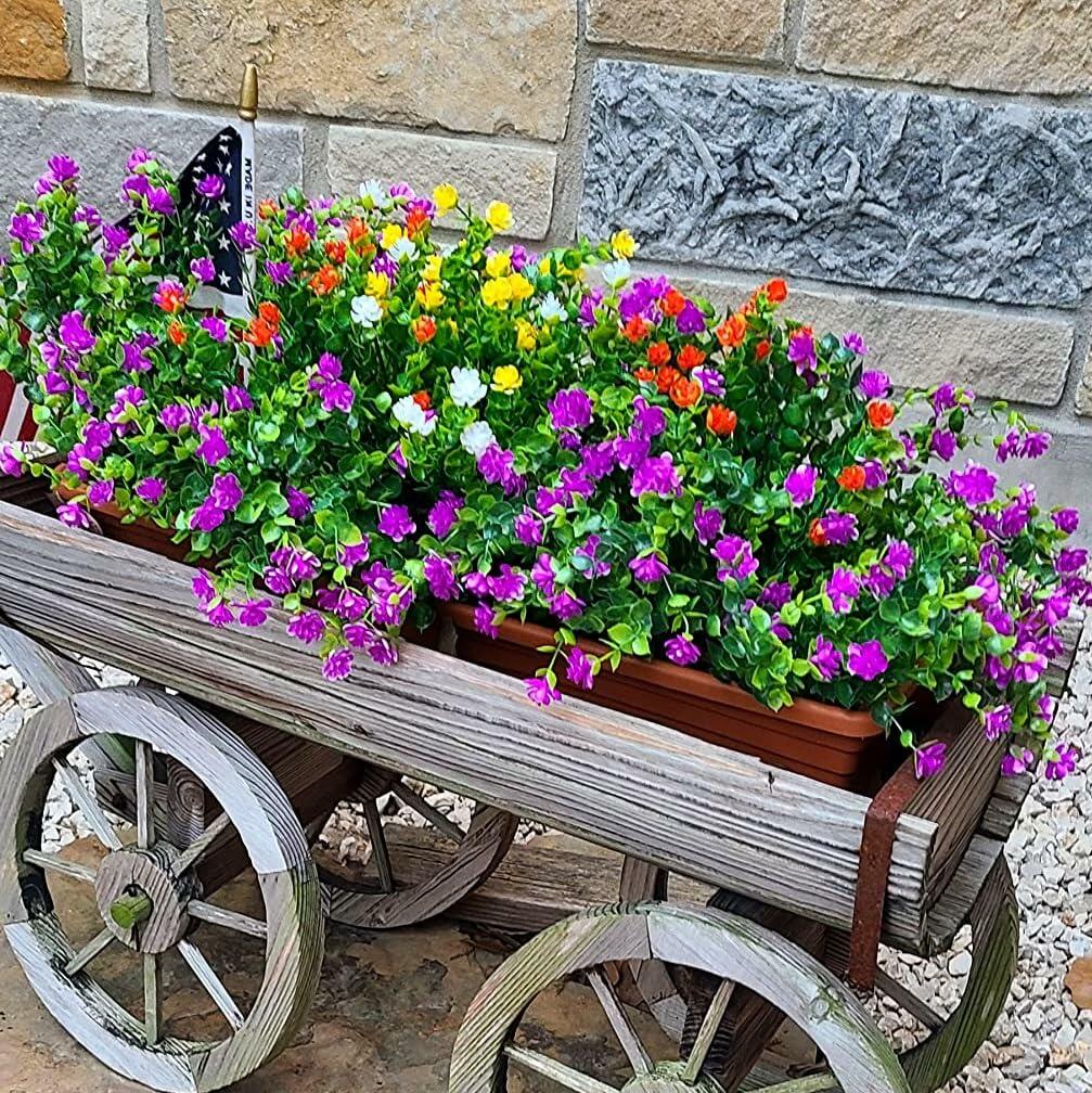 Ivydale Artificial Fall Mums Flowers 12 Bundles UV Resistant Mix Color