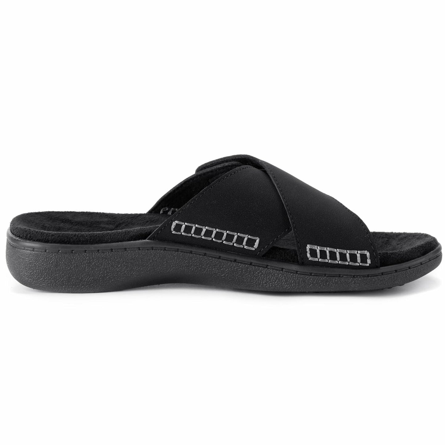 LazyStep Women's Lightweight Adjustable Sandals Arch Support Matte Black Size 9