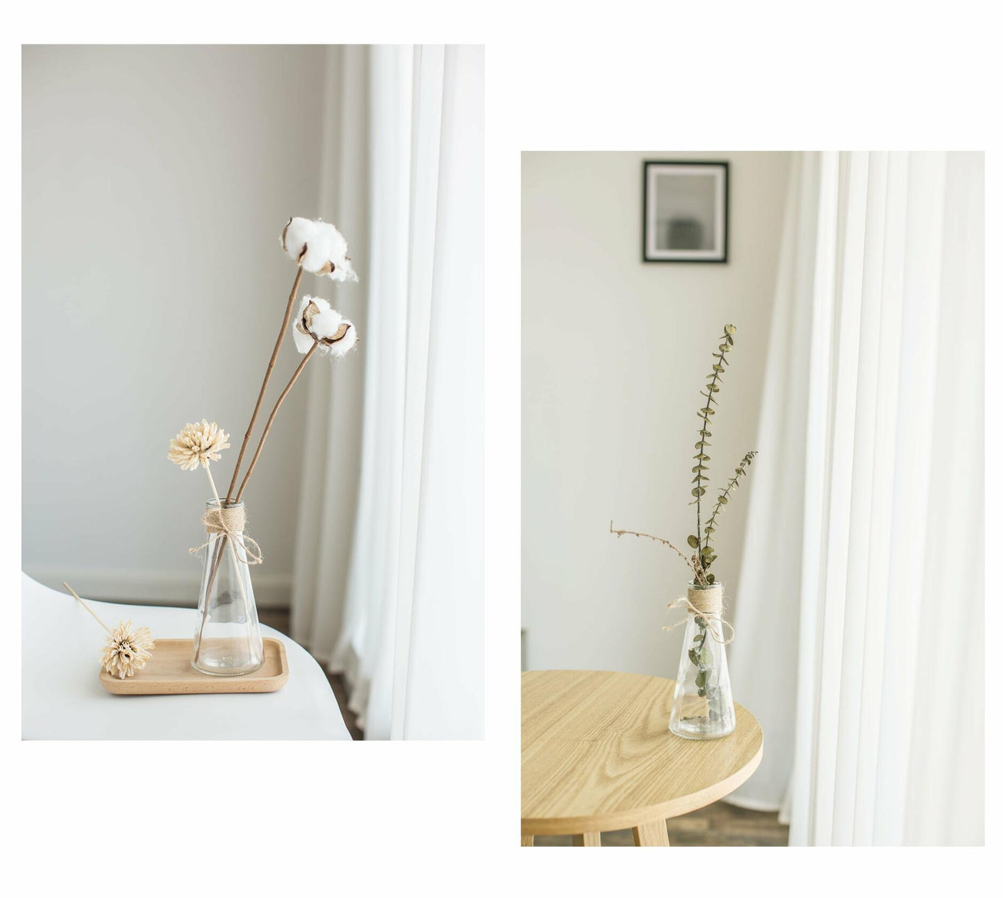 Opps Glass Vases Set of 6 Unique Shapes Creative Rope Design Clear