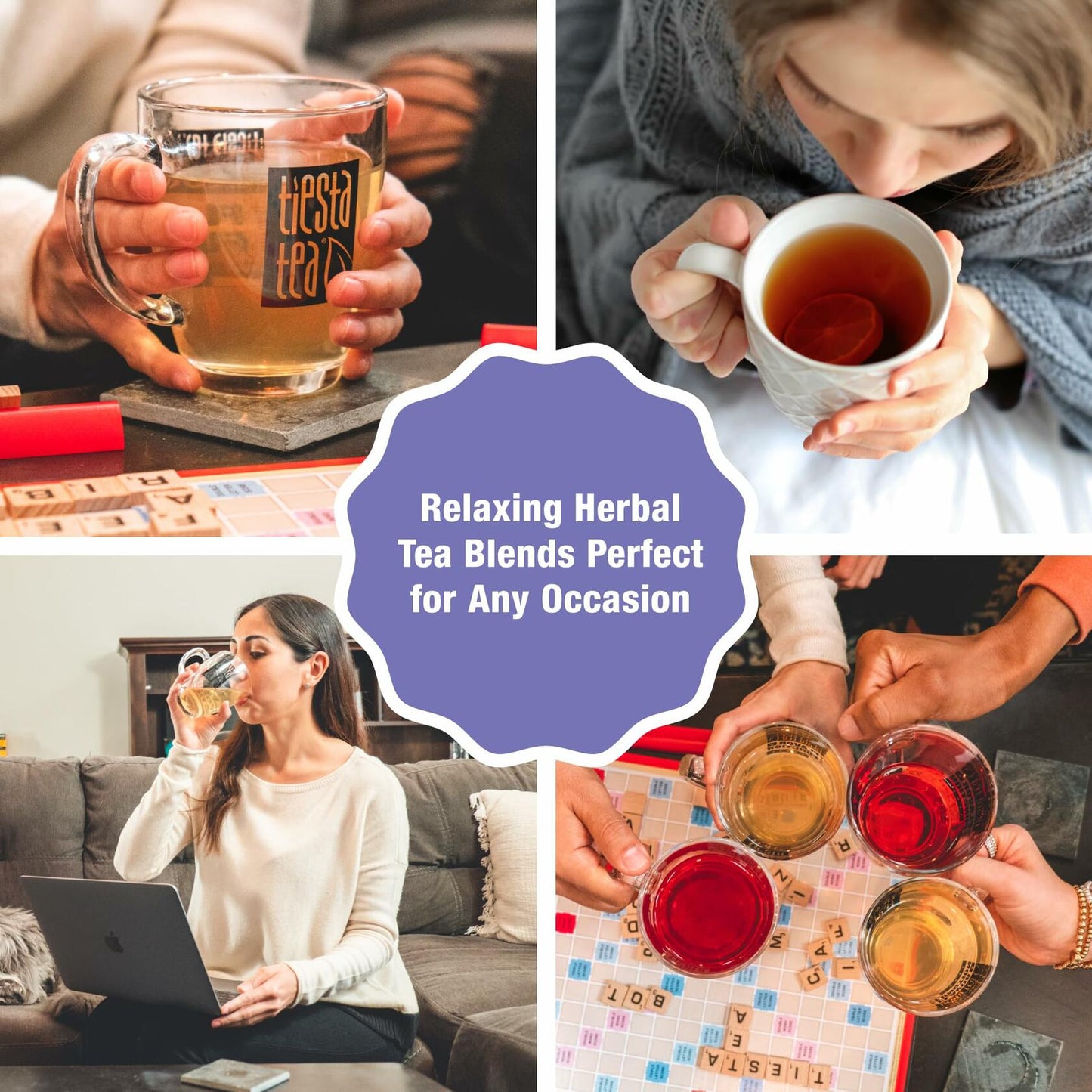 Tiesta Tea Lavender Chamomile Herbal Tea Loose Leaf Caffeine-Free 2oz Tin