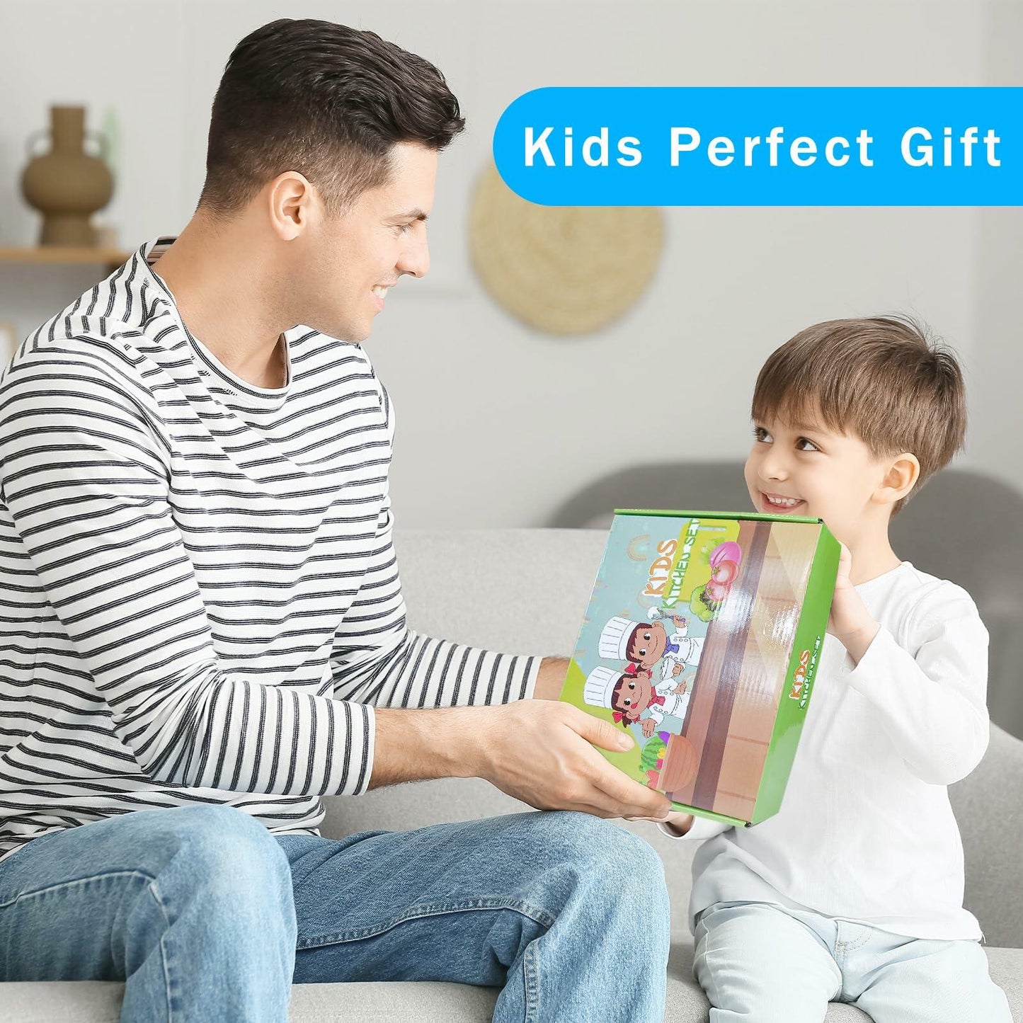 OLRMA 20PCS Kids Knife Set Blue Child-Friendly Plastic Cooking Tools