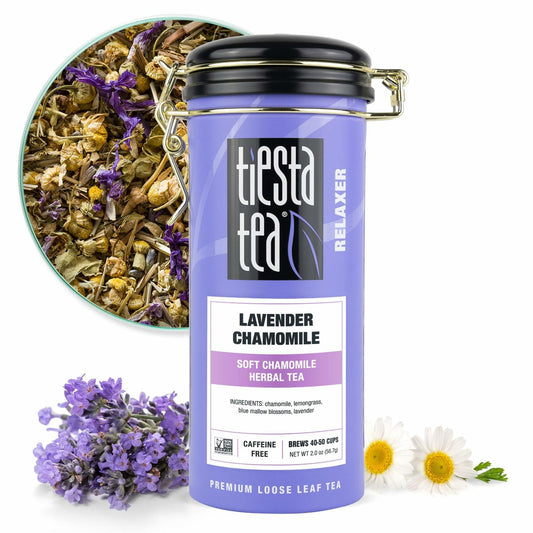 Tiesta Tea Lavender Chamomile Herbal Tea Loose Leaf Caffeine-Free 2oz Tin