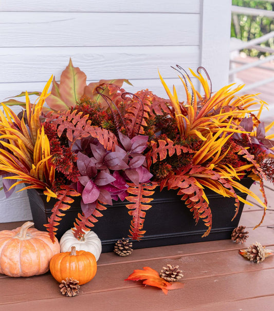 Starttag Artificial Fall Plants Outdoor Decor UV Resistant 8Pcs Fall Color