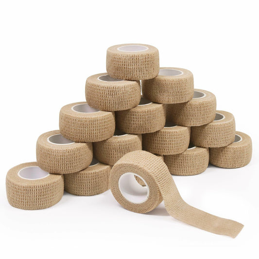 ForTomorrow 1in Skin Self Adhesive Cohesive Athletic Bandage Wrap 16 Rolls